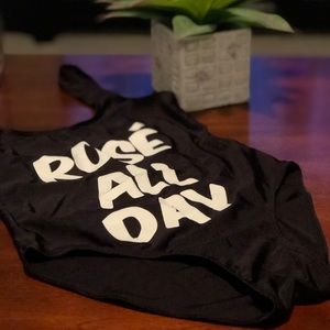 One piece swimsuit “rose all day”